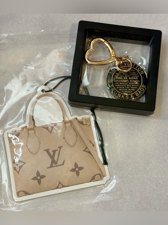 Louis Vuitton Accessories - LOUIS VUITTON Upcycled Trunks/Bags Black & Gold Keychain and/or Bag Charm w/more